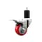 Service Caster 3'' Red Poly Swivel 1-3/4'' Expanding Stem Caster Total Lock Brake SCC-EXTTL20S314-PPUB-RED-134 - alternate 1